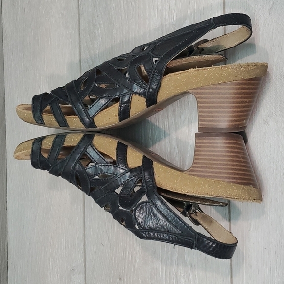 Josef Seibel Women Ruth 03 Comfort Leather Strap Sandals Heels shoes sz 9 - Picture 7 of 13